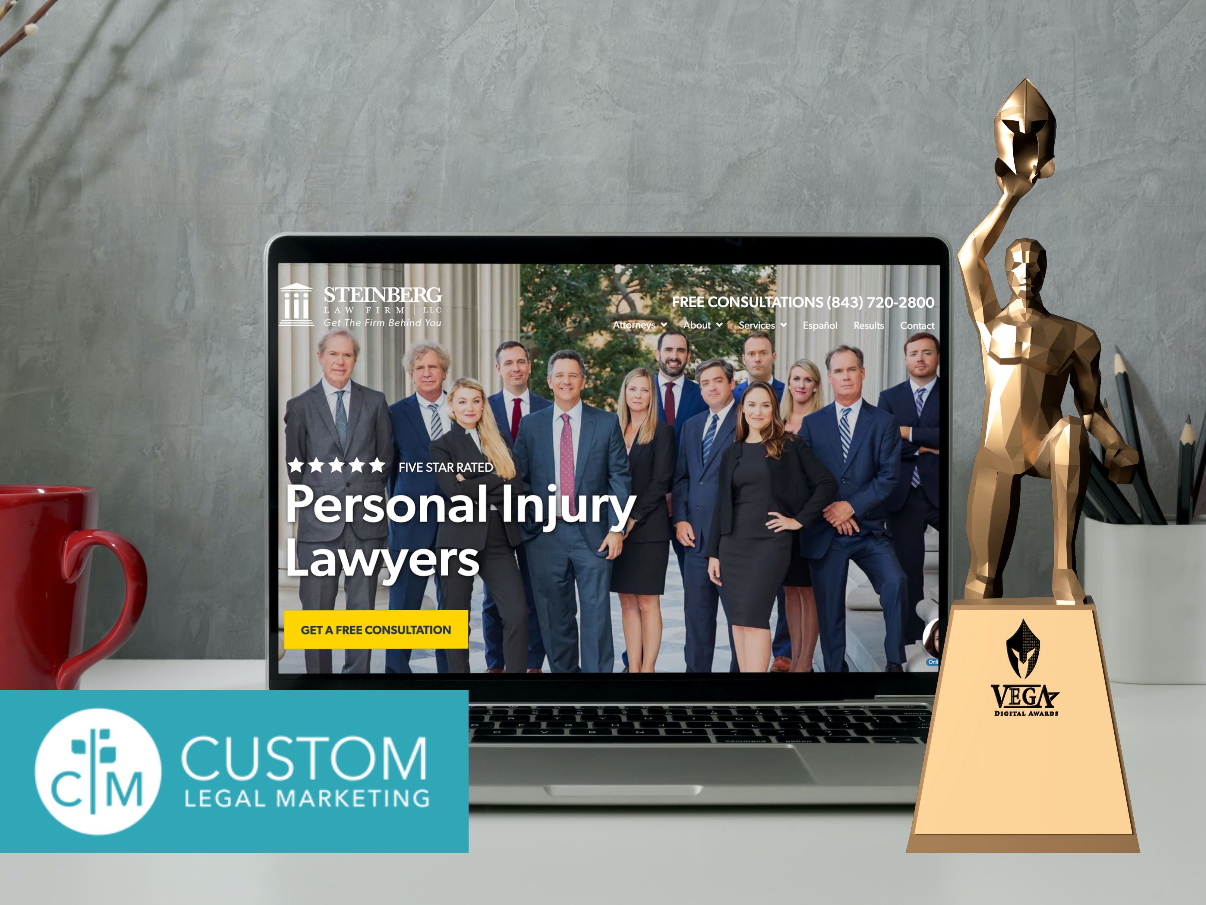 We Won a Vega Award for Steinberg Law Firm's New Website
