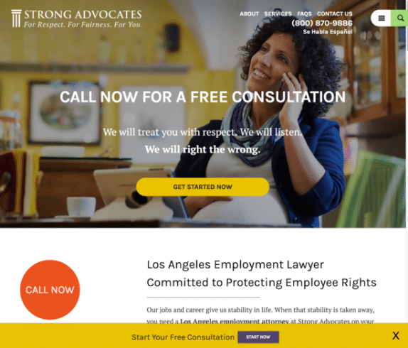 Strong Advocates website